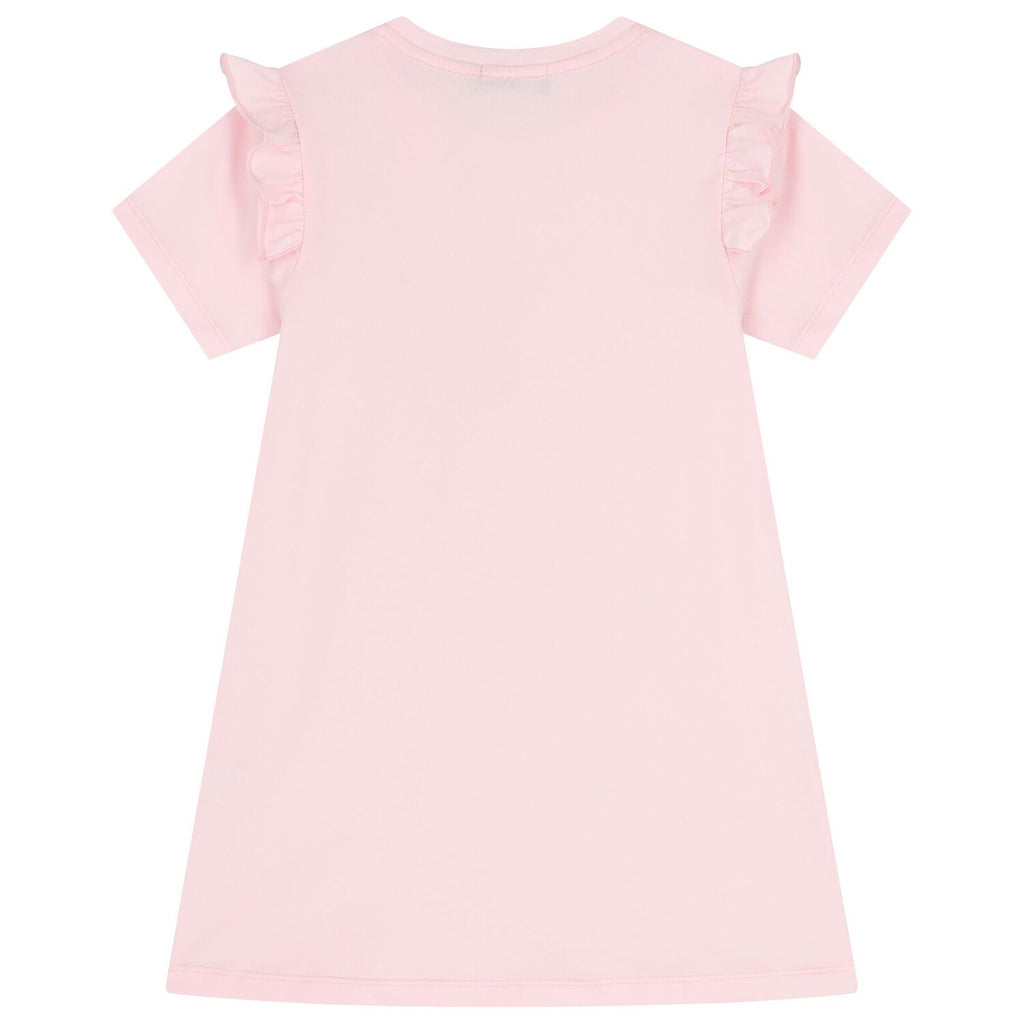 Aigner Baby Girls Pink Cotton Jersey Dress with Crossbody Bag Print