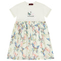 Aigner Girls Ivory Butterflies Logo Dress