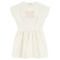 Escada Girls Ivory Logo Dress