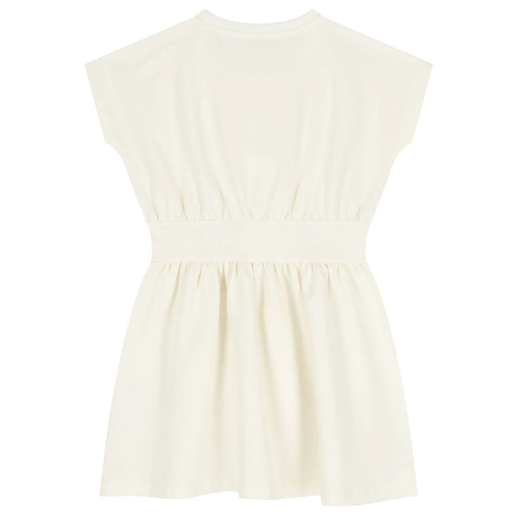 Escada Girls Ivory Logo Dress
