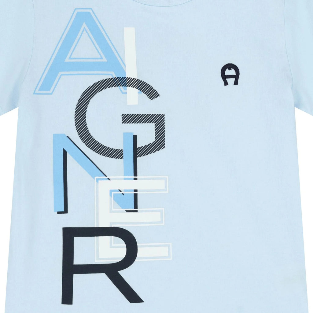 Aigner Boys Blue Logo T-Shirt