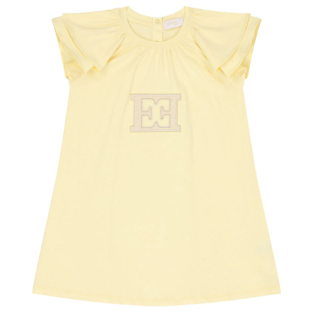 Escada Girls Yellow Logo Dress