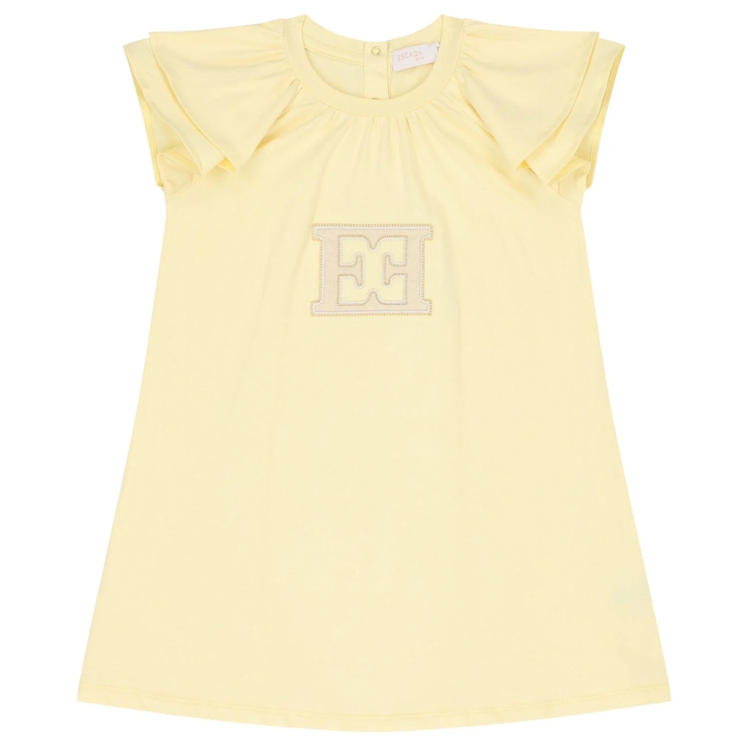 Escada Girls Yellow Logo Dress