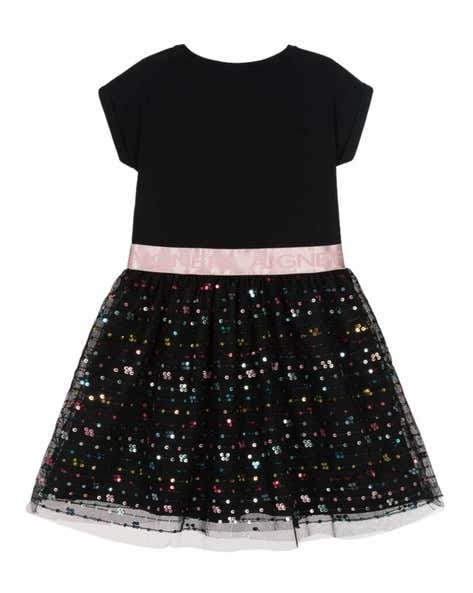Aigner Girls Cotton And Tulle Dress
