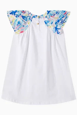 Escada Logo A-Line Dress in Cotton