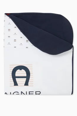 Aigner Logo Blanket in Cotton