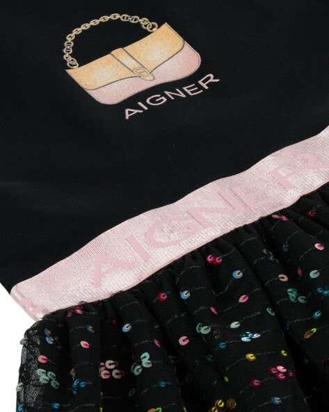 Aigner Girls Cotton And Tulle Dress
