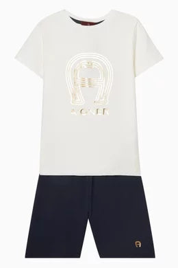Aigner Logo-print Set in Cotton
