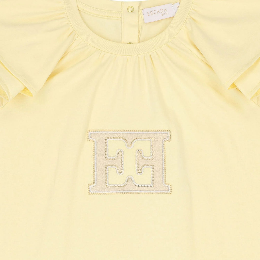 Escada Girls Yellow Logo Dress