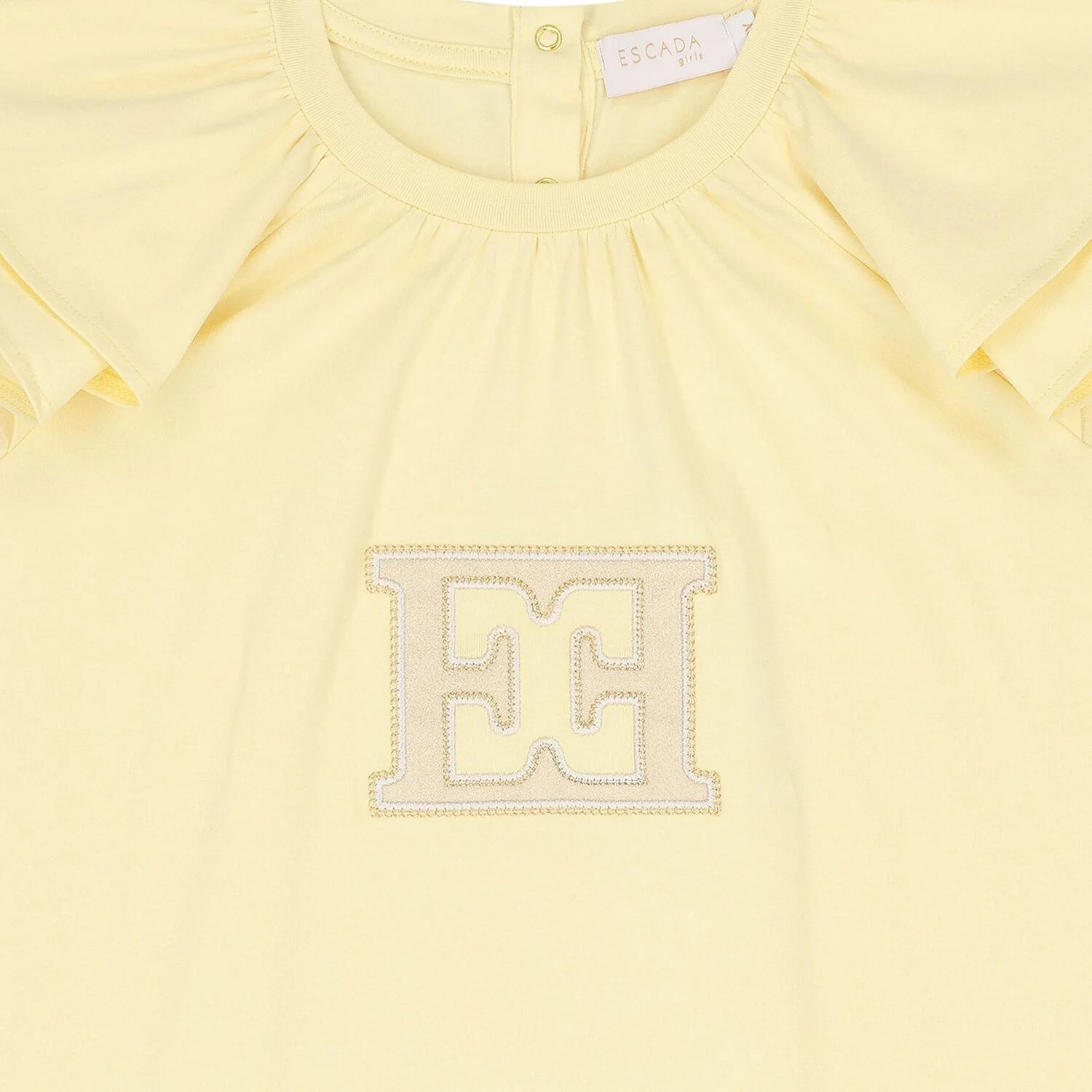 Escada Girls Yellow Logo Dress
