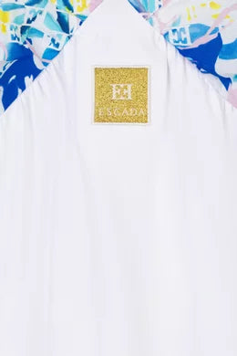Escada Logo A-Line Dress in Cotton