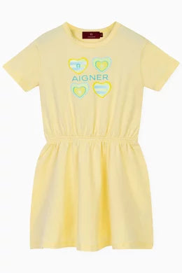Aigner Graphic Logo Dress in Cotton