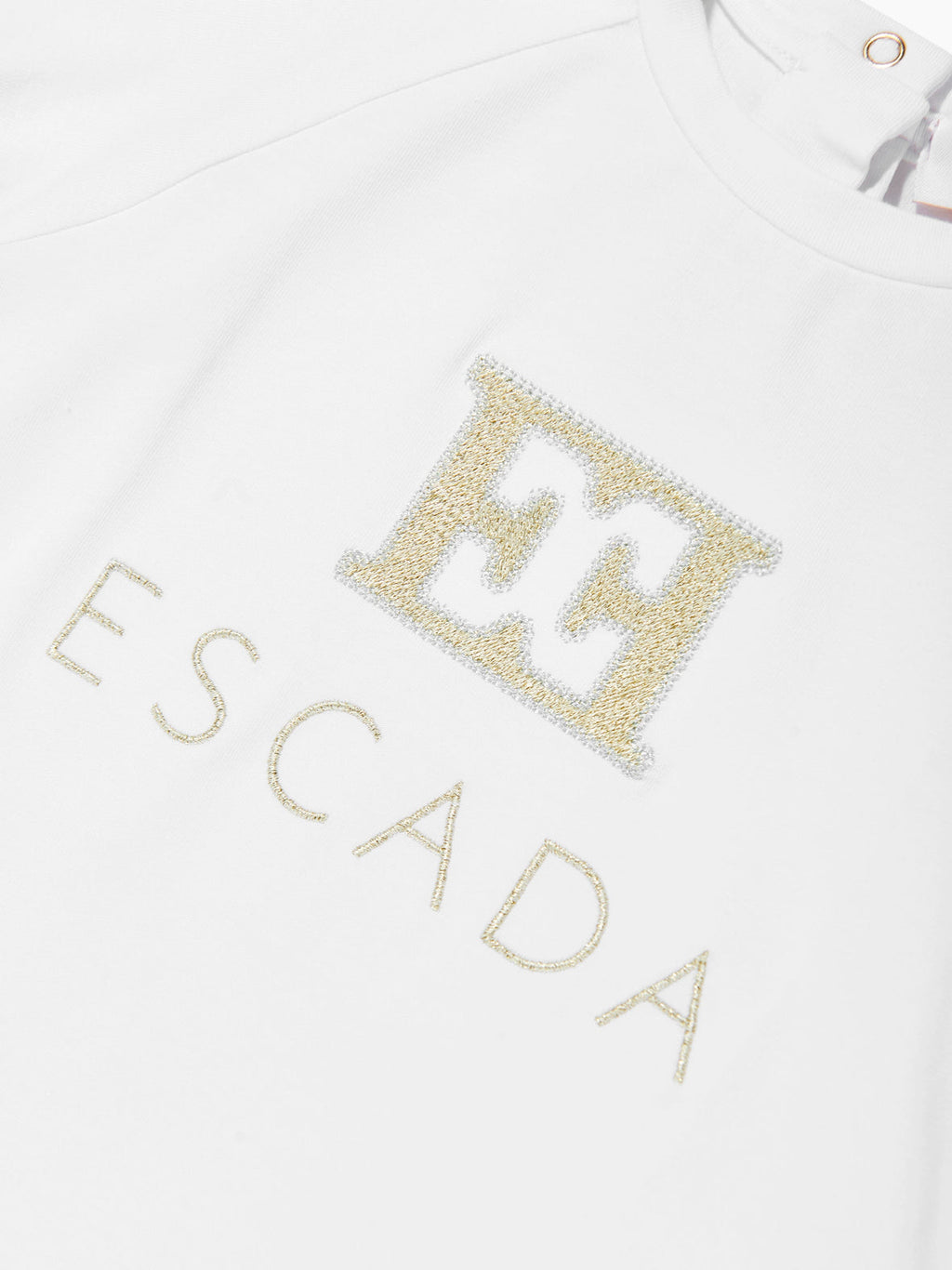 Escada Girls Embroidered Logo T-Shirt in White