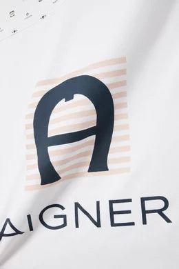 Aigner Logo Blanket in Cotton