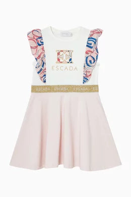 Escada Logo-print Ruffled Dress