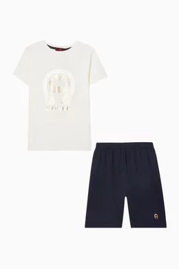 Aigner Logo-print Set in Cotton
