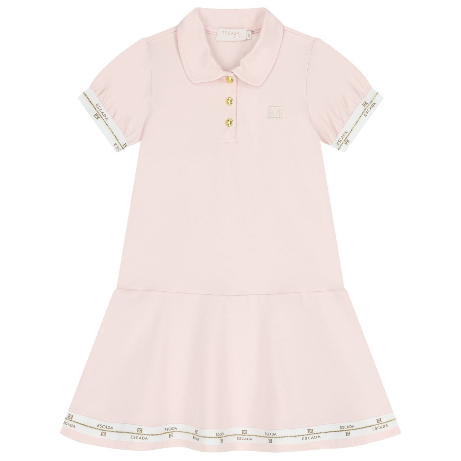 Escada Logo Border Shirt Dress